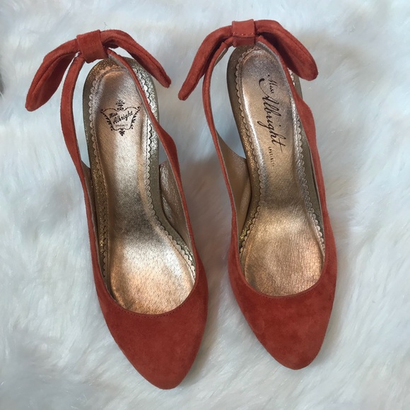 Anthropologie Miss Albright Suede Sling-Back Heels - Picture 2 of 8